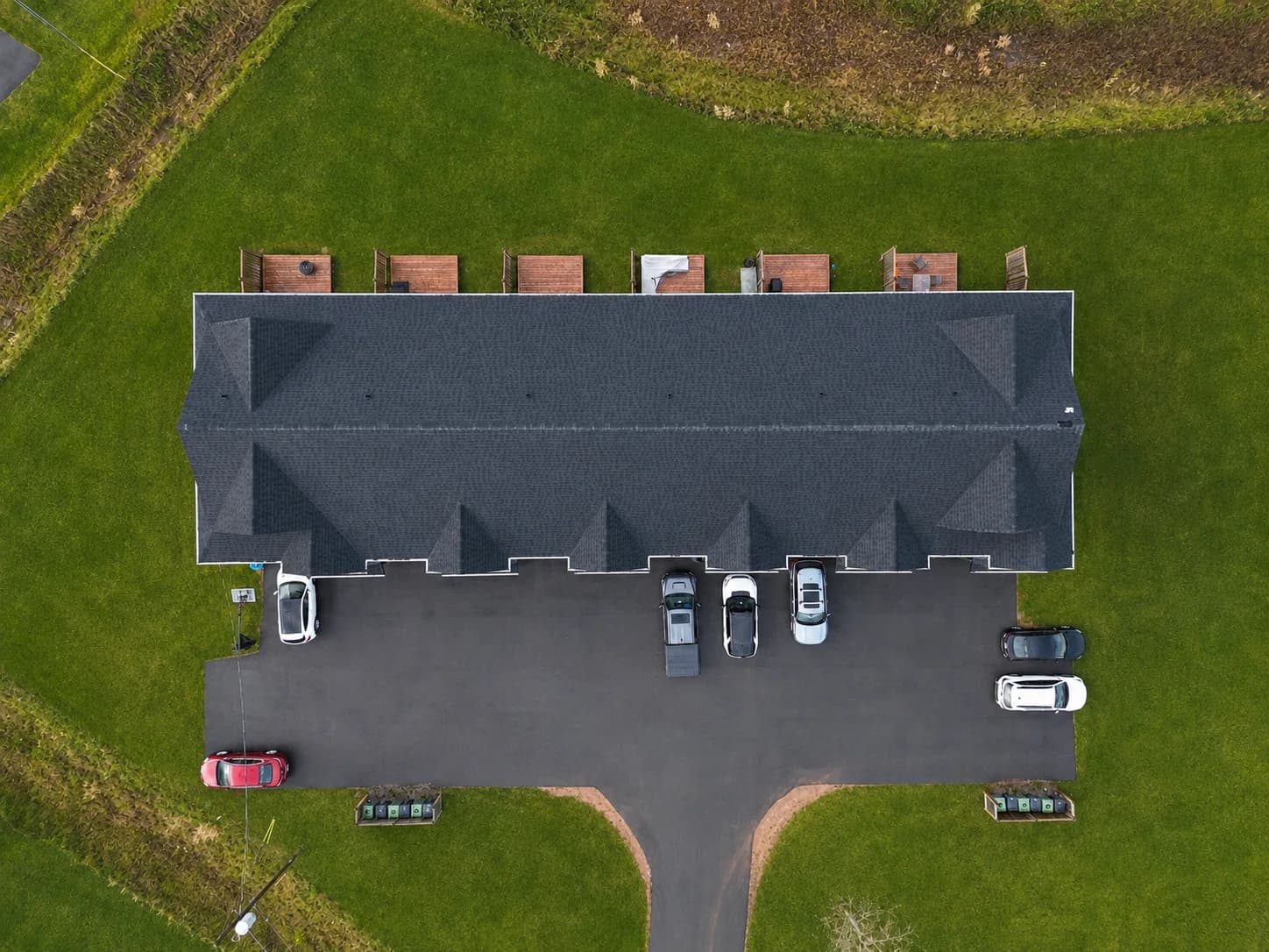 Aerial view of the residential development at 109 Dale Dr